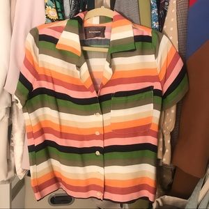 Reformation Rainbow Stripe Palma Top - like new!